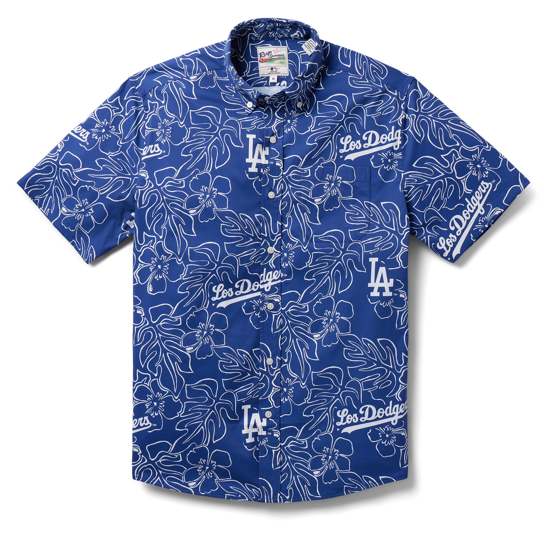 Los Angeles Dodgers City Connect Performance Button Front / Performance Fabric Blue / M by Reyn Spooner