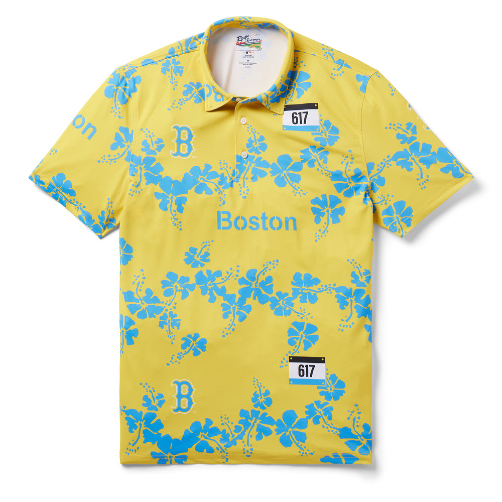 Boston Red Sox City Connect Polo / Performance Fabric Yellow / S by Reyn Spooner