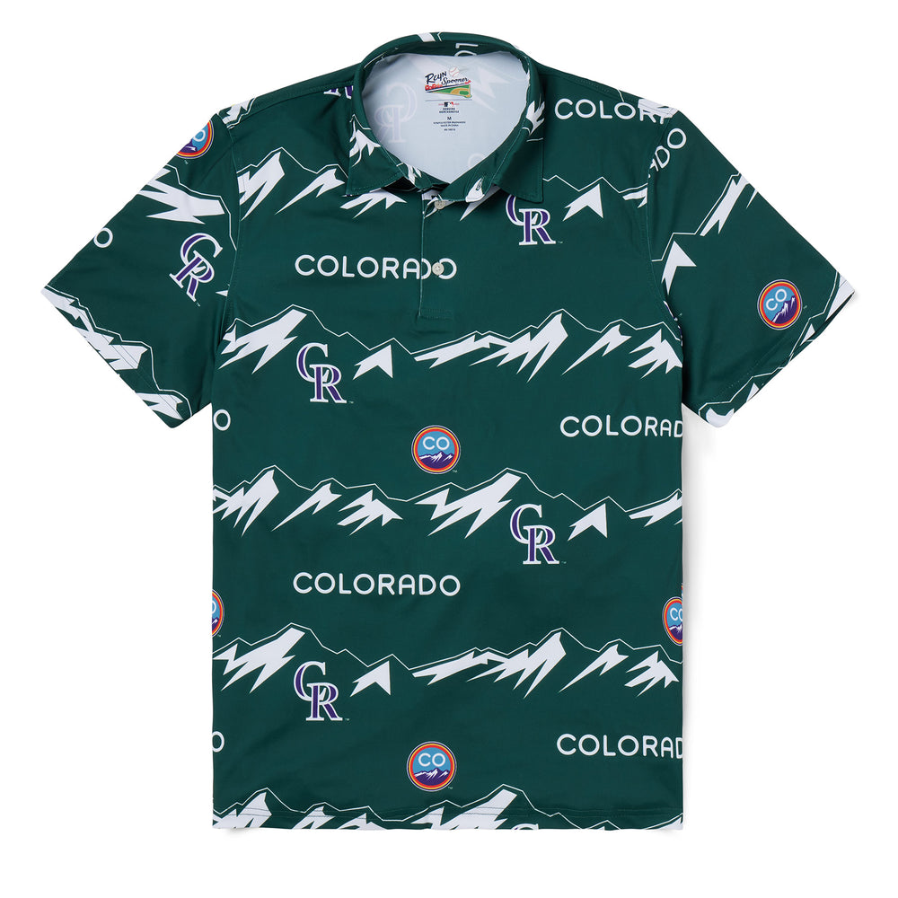 Colorado Rockies City Connect Polo / Performance Fabric Green / M by Reyn Spooner