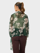 Reyn Spooner BIG BISCUS SCARF in FOREST GREEN