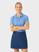Reyn Spooner BLOSSOM HARMONY AVA POLO in MOONLIGHT BLUE