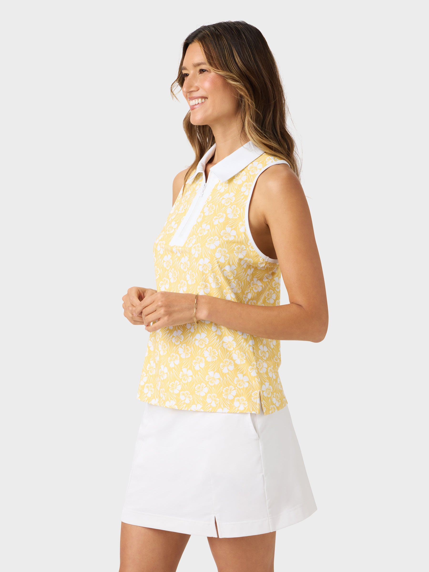 Reyn Spooner BLOSSOM HARMONY BLAKE TOP in YELLOW