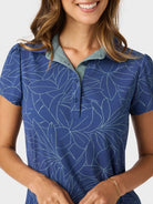 Reyn Spooner BOTANIC BLISS OLIVE PERFORMANCE POLO in NAVY