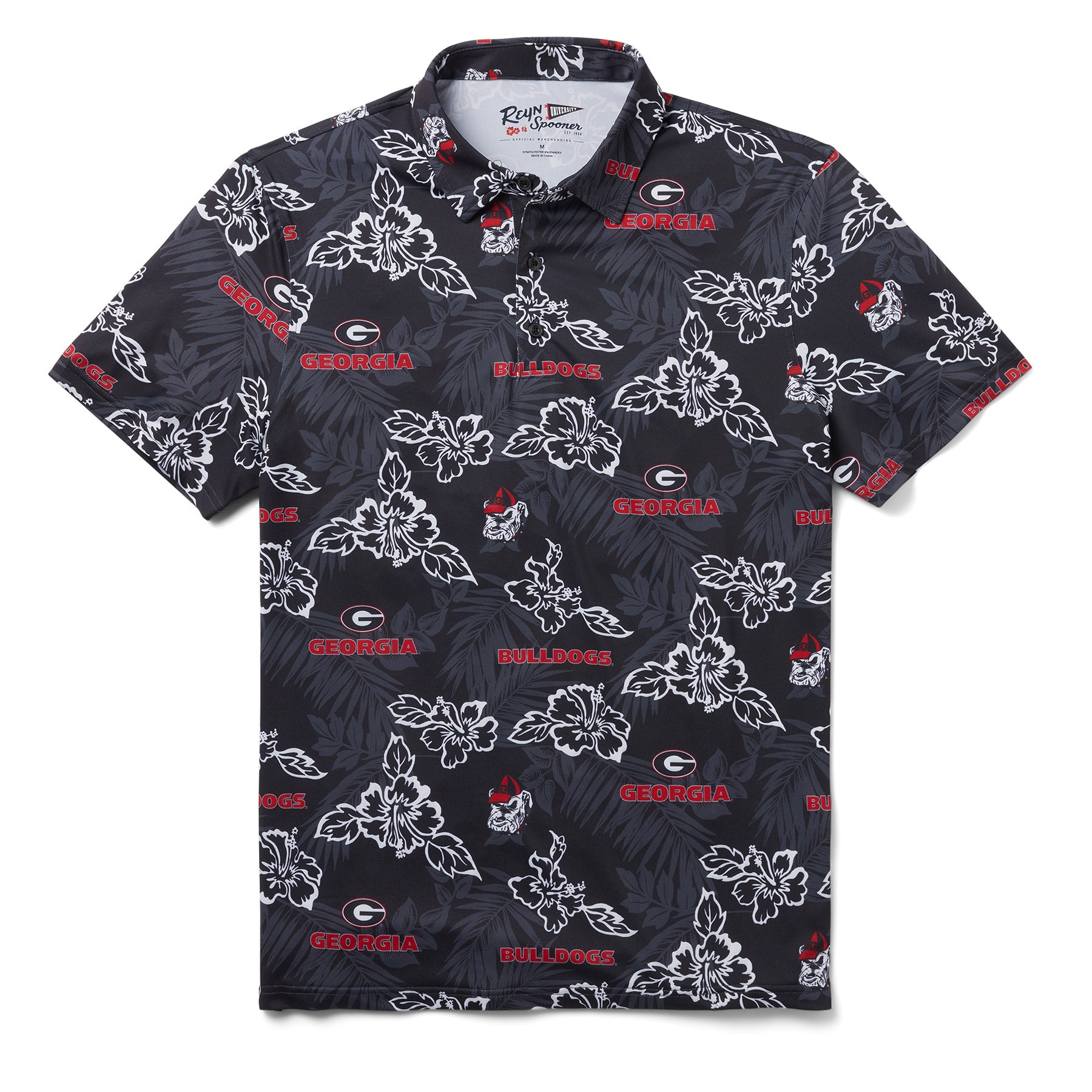 Reyn Spooner UNIVERSITY OF GEORGIA PUA PERFORMANCE POLO in BLACK