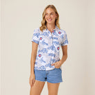 Reyn Spooner WOMEN'S CHICAGO CUBS PUA PERFORMANCE POLO in WHITE