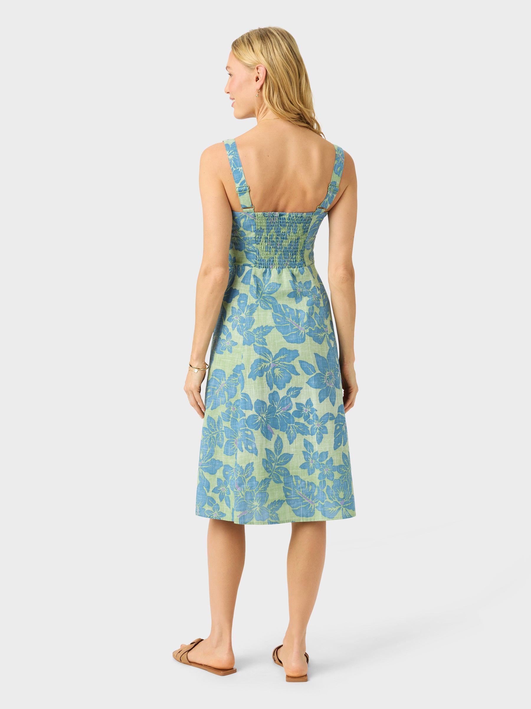 Reyn Spooner COSTA RICA EMELINE DRESS in QUIET GREEN