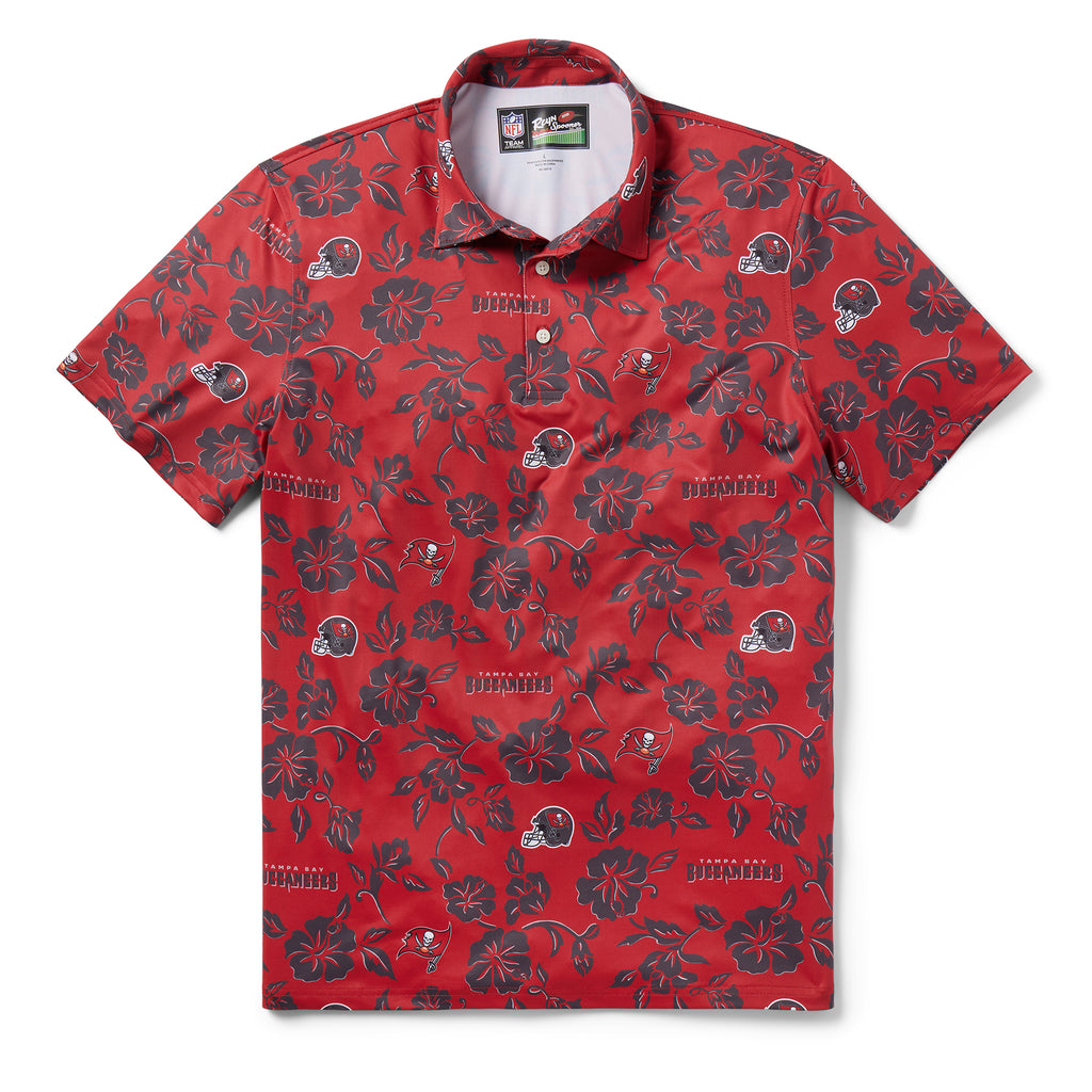 Reyn Spooner TAMPA BAY BUCCANEERS PUA PERFORMANCE POLO in RED