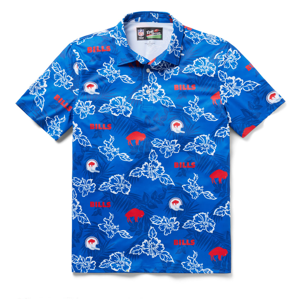 Reyn Spooner BUFFALO BILLS THROWBACK PERFORMANCE POLO in BLUE