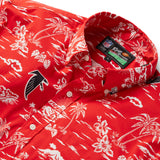 Reyn Spooner ATLANTA FALCONS THROWBACK PERFORMANCE BUTTON FRONT in RED
