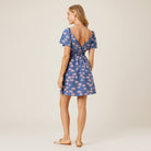 Reyn Spooner FALLING FAN FLOWERS DAPHNE DRESS in INSIGNIA BLUE