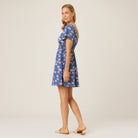 Reyn Spooner FALLING FAN FLOWERS DAPHNE DRESS in INSIGNIA BLUE