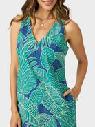 Reyn Spooner FOREST FOLIAGE LILLIAN DRESS in NAVY