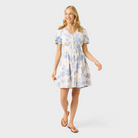 Reyn Spooner FRANJIPANI BRENNA DRESS in OFF WHITE