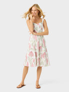 Reyn Spooner GINGER BURST CLAIRE DRESS in WHITE