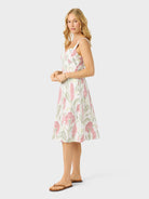 Reyn Spooner GINGER BURST CLAIRE DRESS in WHITE