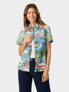 Reyn Spooner HARRY POTTER: HOGWARTS MAGICAL JOURNEY ABBY TOP in CAPTAIN'S BLUE