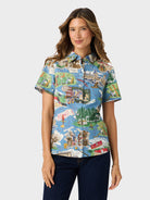 Reyn Spooner HARRY POTTER: HOGWARTS MAGICAL JOURNEY ABBY TOP in CAPTAIN'S BLUE