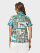Reyn Spooner HAWAIIAN CHRISTMAS 2026 ABBY TOP in GREEN