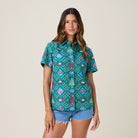Reyn Spooner HAWAIIAN CHRISTMAS 2025 ABBY TOP in EVERGREEN