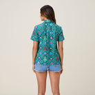 Reyn Spooner HAWAIIAN CHRISTMAS 2025 ABBY TOP in EVERGREEN