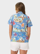 Reyn Spooner IT'S THE GREAT PUMPKIN, CHARLIE BROWN: 60TH ANNIVERSARY ABBY TOP in VINTAGE INDIGO