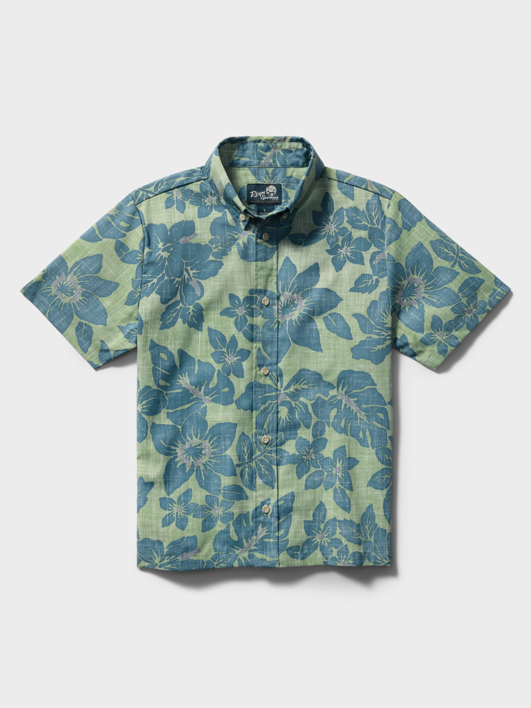 Reyn Spooner COSTA RICA YOUTH SHIRT in QUIET GREEN