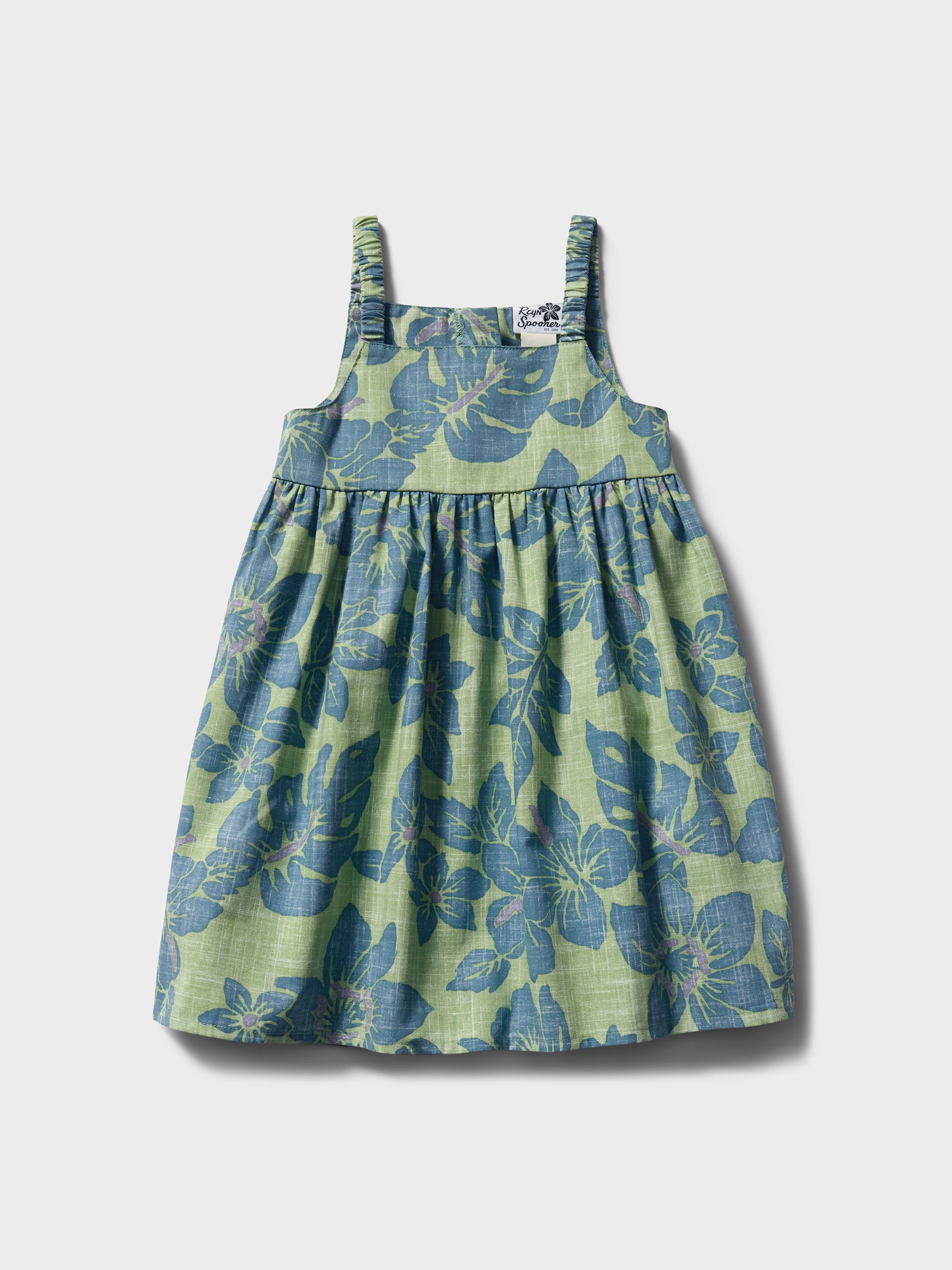 Reyn Spooner COSTA RICA LILY GIRLS SUNDRESS in QUIET GREEN