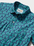 Reyn Spooner CAMELLIAS YOUTH PERFORMANCE POLO in DARK TEAL