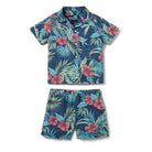 Reyn Spooner PALM FLORAL TODDLER CABANA SET in NAVY