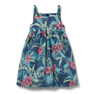 Reyn Spooner PALM FLORAL LILY GIRLS SUNDRESS in NAVY