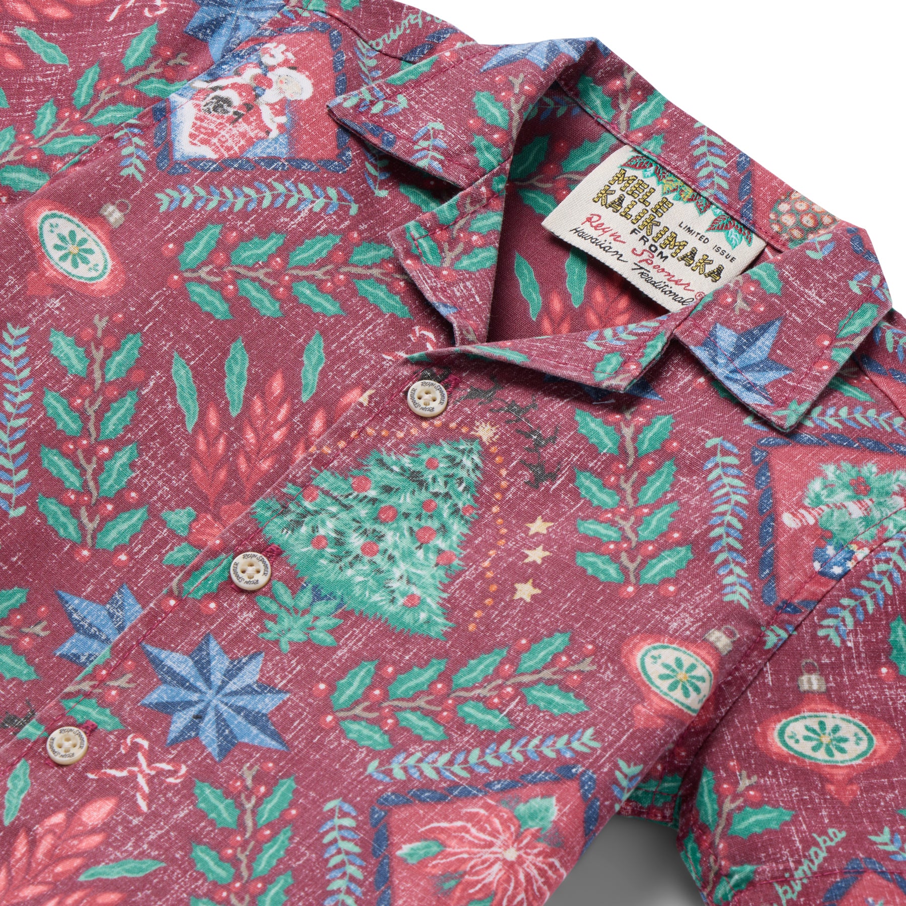 Reyn Spooner HAWAIIAN CHRISTMAS 2025 TODDLER CABANA SET in HOLIDAY RED