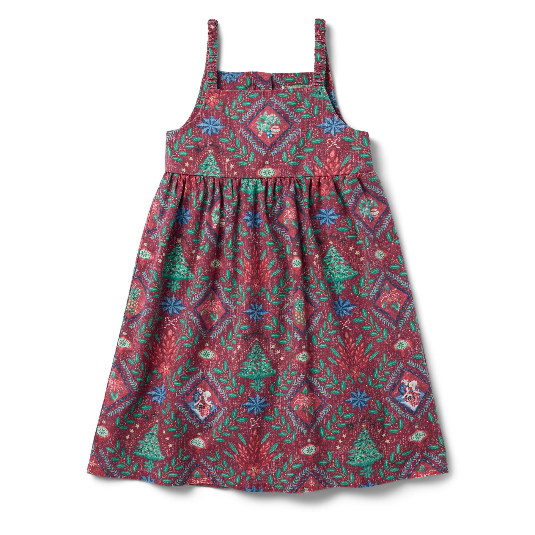 Reyn Spooner HAWAIIAN CHRISTMAS 2025 LILY GIRLS SUNDRESS in HOLIDAY RED
