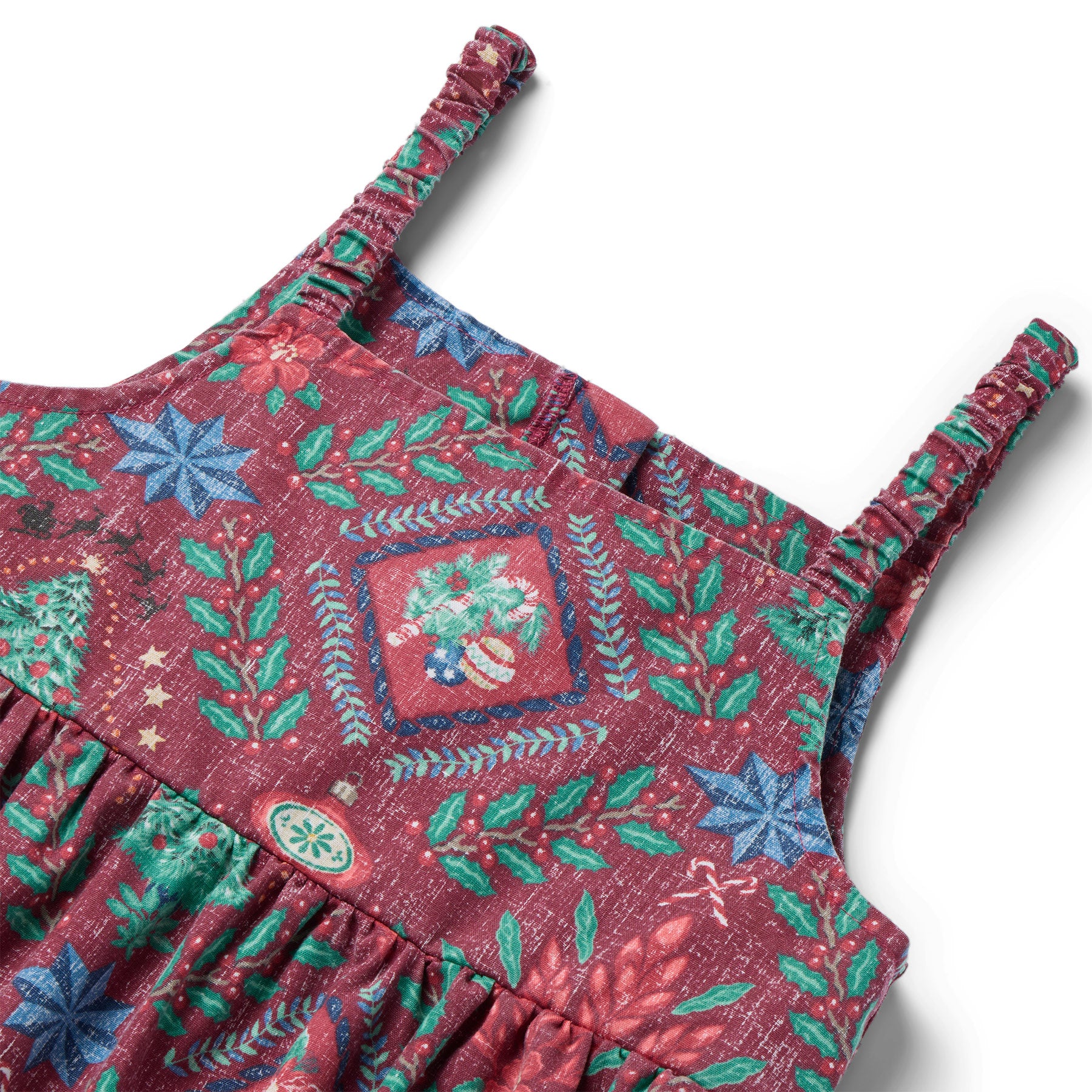 Reyn Spooner HAWAIIAN CHRISTMAS 2025 LILY GIRLS SUNDRESS in HOLIDAY RED