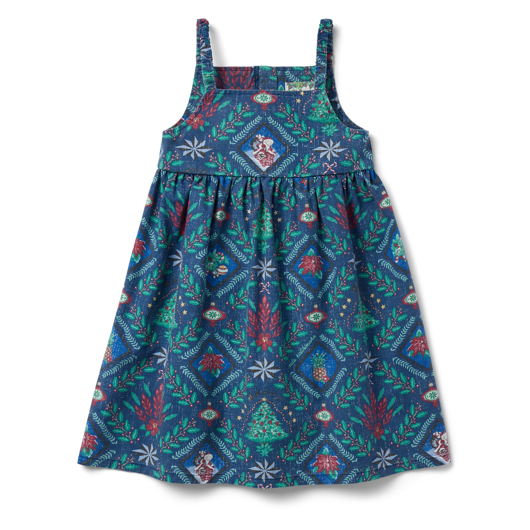 Reyn Spooner HAWAIIAN CHRISTMAS 2025 LILY GIRLS SUNDRESS in NAVY