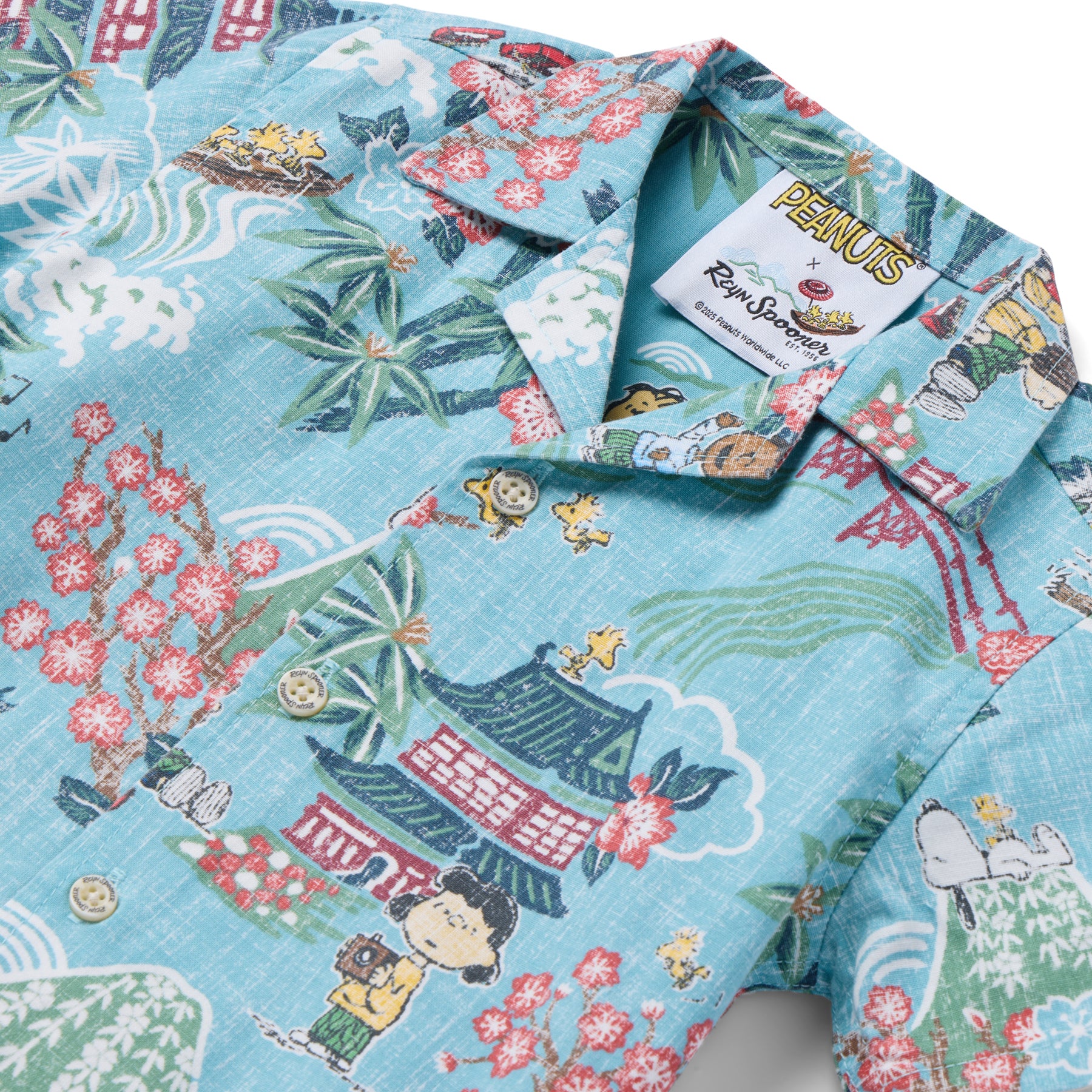 Reyn Spooner PEANUTS IN JAPAN TODDLER CABANA SET in AQUA