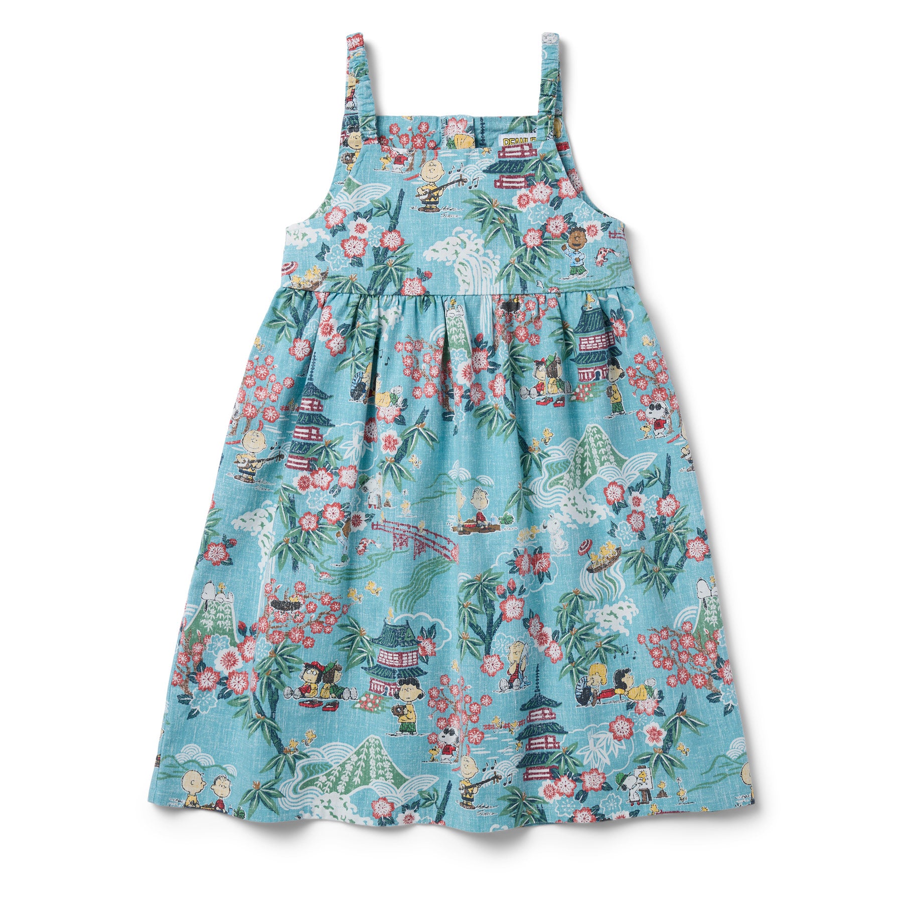 Reyn Spooner PEANUTS IN JAPAN LILY GIRLS SUNDRESS in AQUA