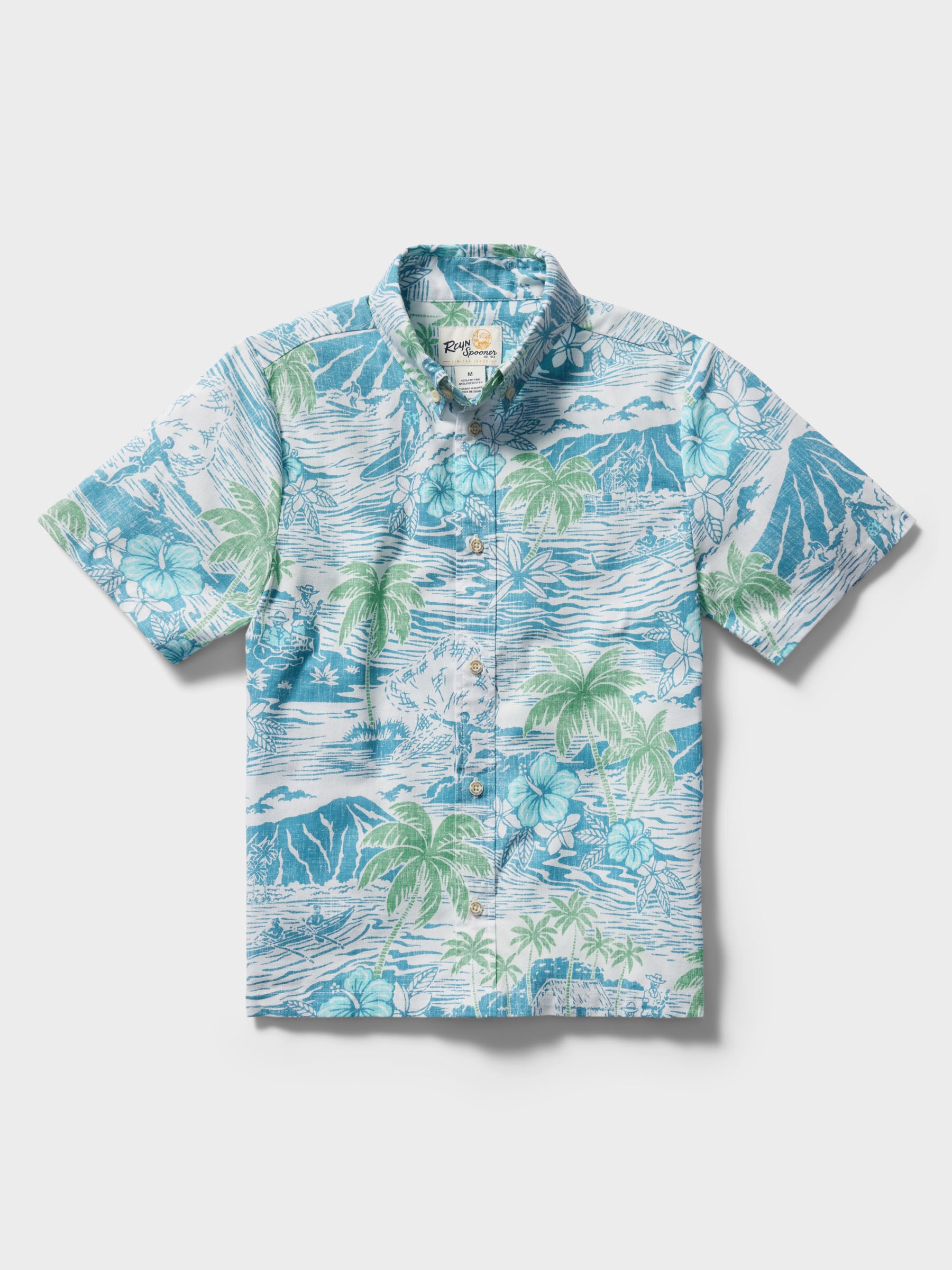 Reyn Spooner PARADISE FOUND YOUTH SHIRT in ADRIATIC BLUE