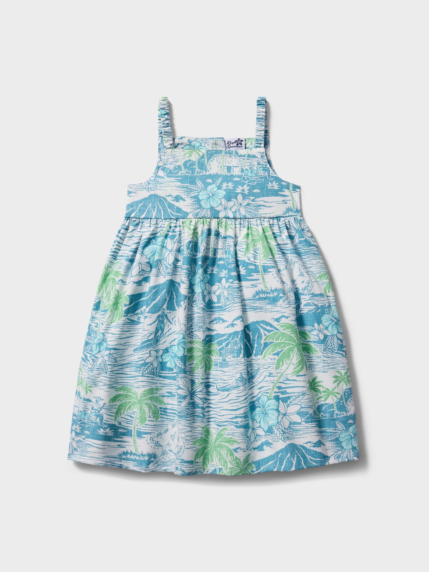 Reyn Spooner PARADISE FOUND LILY GIRLS SUNDRESS in ADRIATIC BLUE