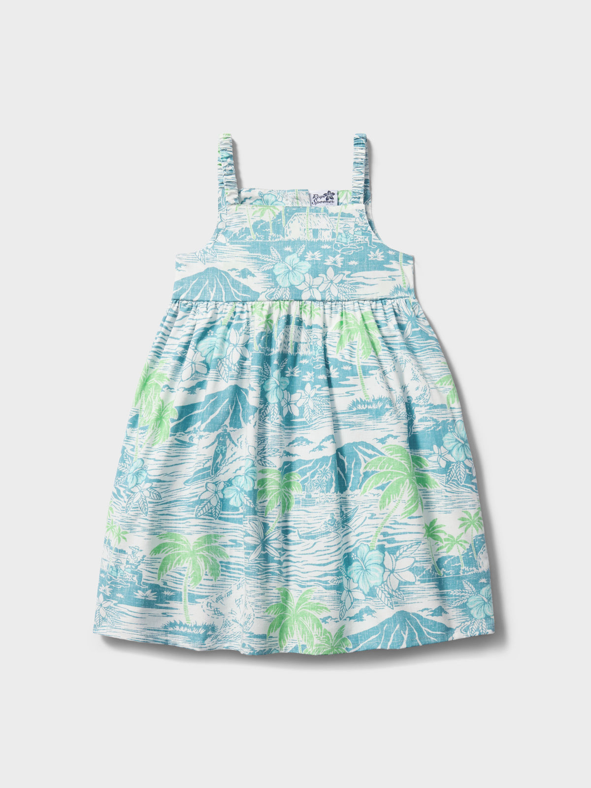 Reyn Spooner PARADISE FOUND LILY GIRLS SUNDRESS in ADRIATIC BLUE