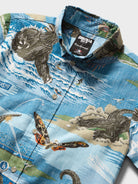 Reyn Spooner MLB KIDS LOS ANGELES DODGERS GODZILLA ALOHA SHIRT in BLUE