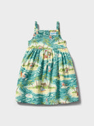 Reyn Spooner ALOHA DORAEMON LILY GIRLS SUNDRESS in TEAL
