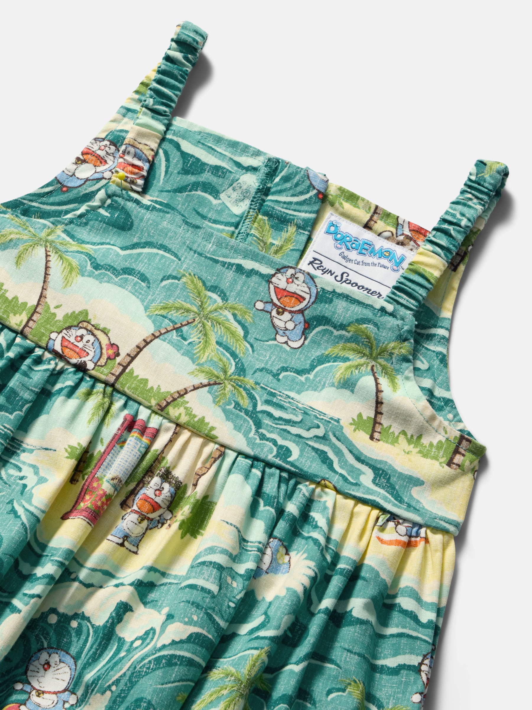 Reyn Spooner ALOHA DORAEMON LILY GIRLS SUNDRESS in TEAL