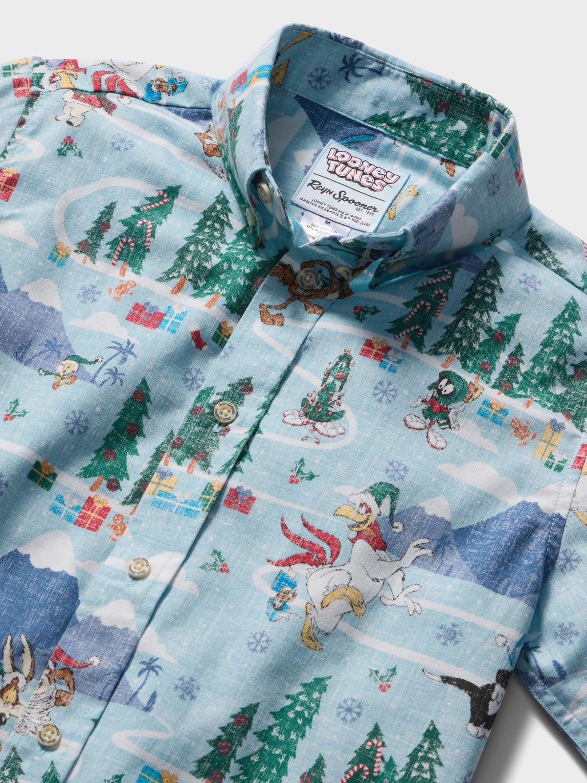 Reyn Spooner A LOONEY TUNES CHRISTMAS YOUTH SHIRT in BLUE