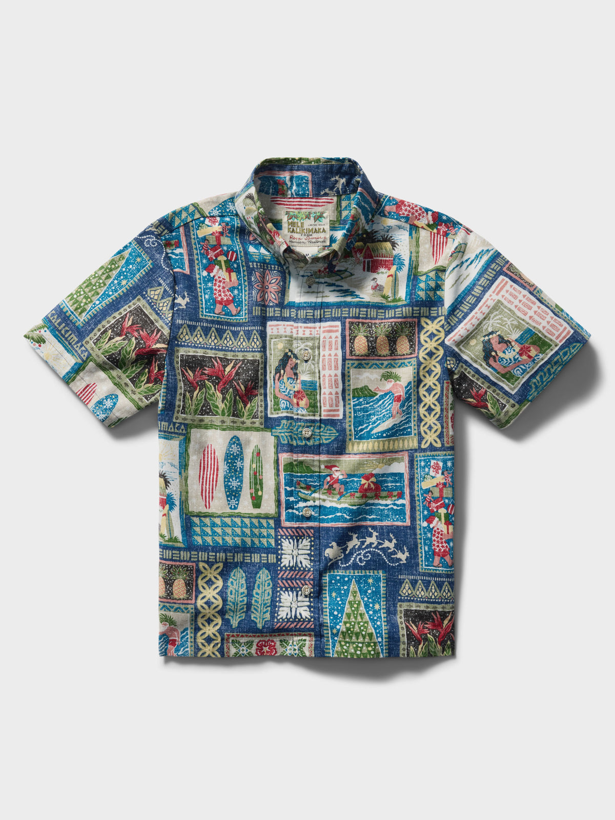 Reyn Spooner HAWAIIAN CHRISTMAS 2026 YOUTH SHIRT in NAVY