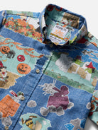 Reyn Spooner IT'S THE GREAT PUMPKIN, CHARLIE BROWN: 60TH ANNIVERSARY YOUTH SHIRT in VINTAGE INDIGO