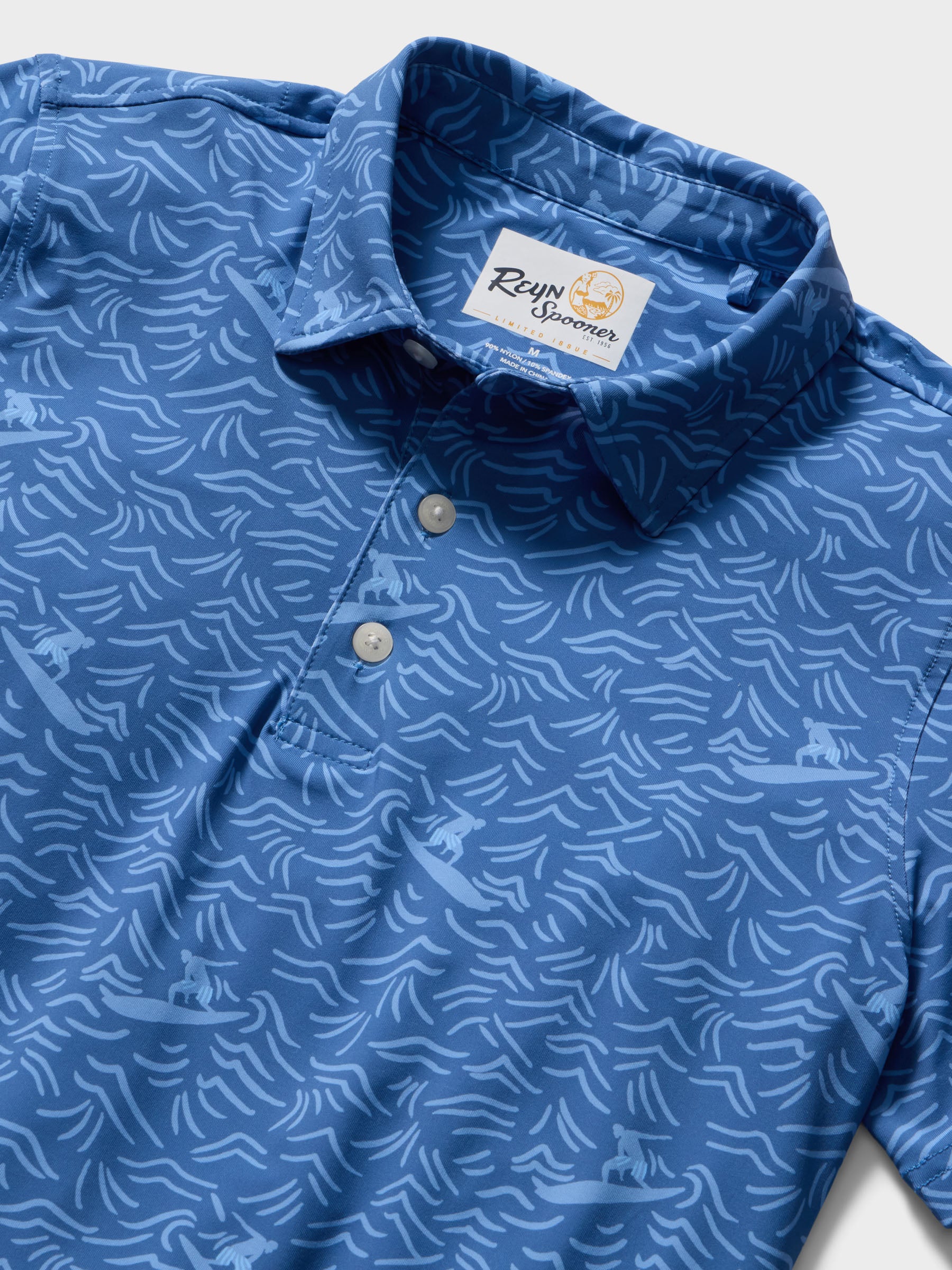 Reyn Spooner ISLAND GLIDE YOUTH PERFORMANCE POLO in BLUE