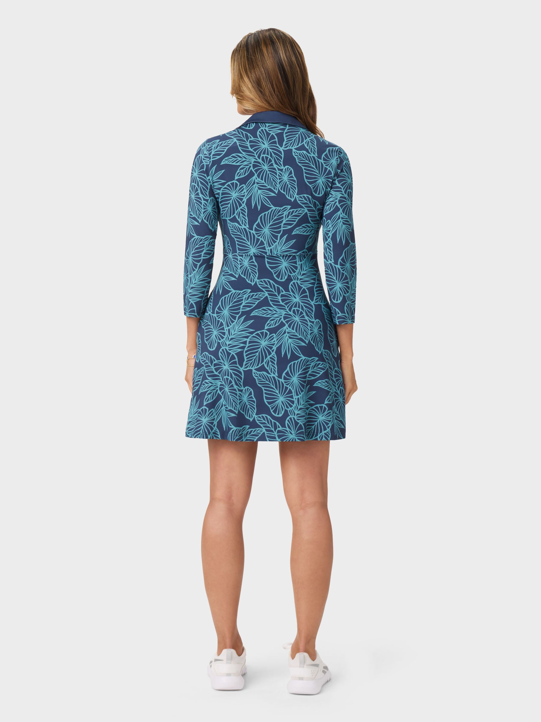 Reyn Spooner KALO LEAF LOLA PERFORMANCE DRESS in NAVY
