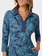 Reyn Spooner KALO LEAF LOLA PERFORMANCE DRESS in NAVY