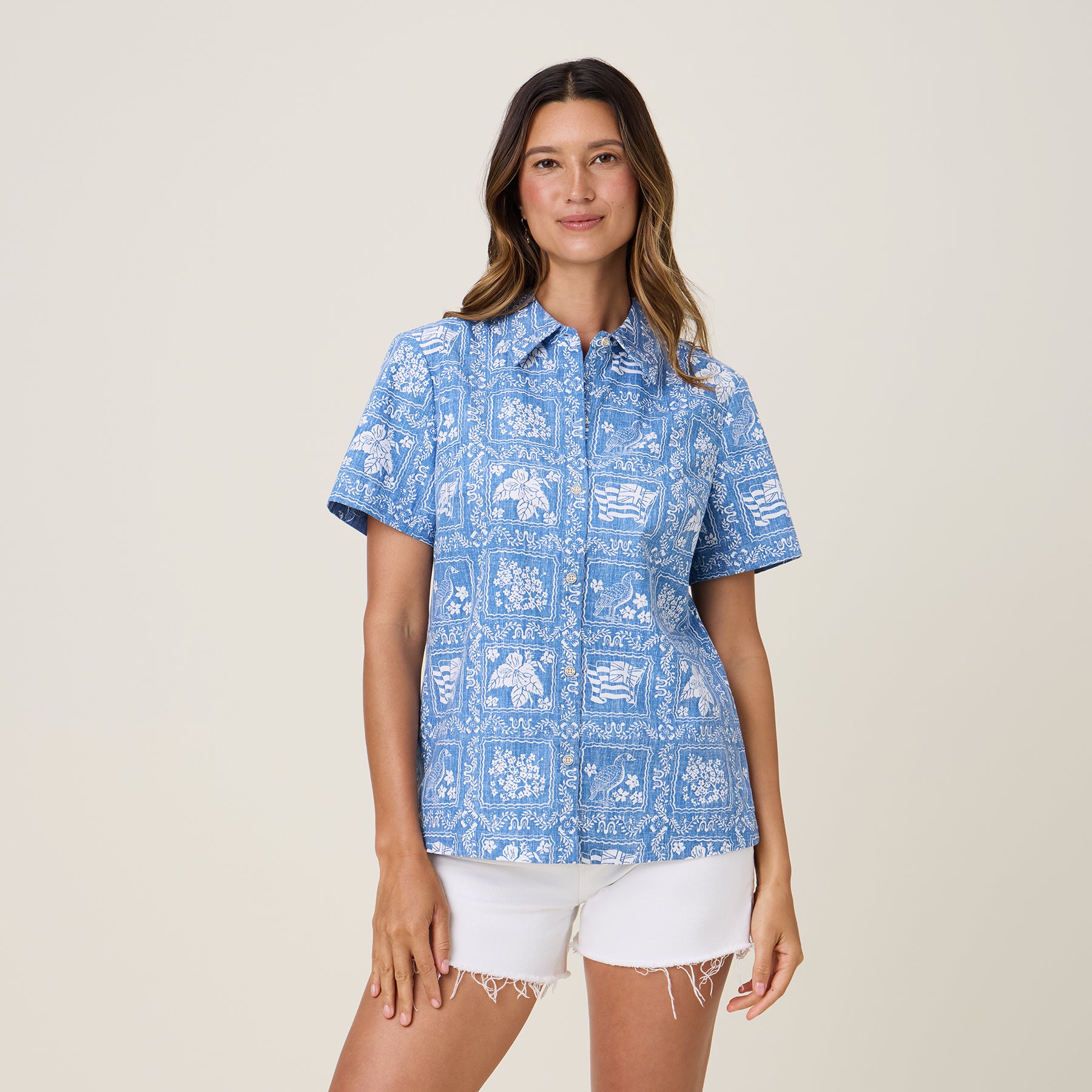 Reyn Spooner LAHAINA SAILOR ABBY TOP in DENIM