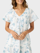 Reyn Spooner LAZY LAGOON SUMMER DRESS in WHITE